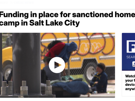 Fox 13 News: Funding in place for sanctioned homeless camp in Salt Lake City