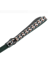 Pet Collection leash by Poltrona Frau close-up highlighting braided leather pattern and craftsmanship