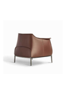 Close-up of the backrest detailing of the Archibald armchair by Poltrona Frau showcasing craftsmanship