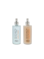 Gli Oggetti Elisir bottles by Poltrona Frau shown individually highlighting form and labelled design
