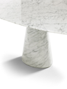 Detailed view of the table base showing the solid support structure and smooth surface with refined finishing
