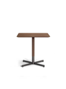 Square small table presented with a clean square surface and central base, highlighting its compact footprint and refined structure