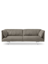 John-John sofa by Poltrona Frau displayed as a standalone piece emphasising the soft cushions and structured base