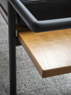 Detailed view of the tray surface showing its smooth finish and precise integration with the supporting frame