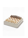 Games Collection 3 games set by Poltrona Frau displayed with chess pieces arranged on the board highlighting craftsmanship