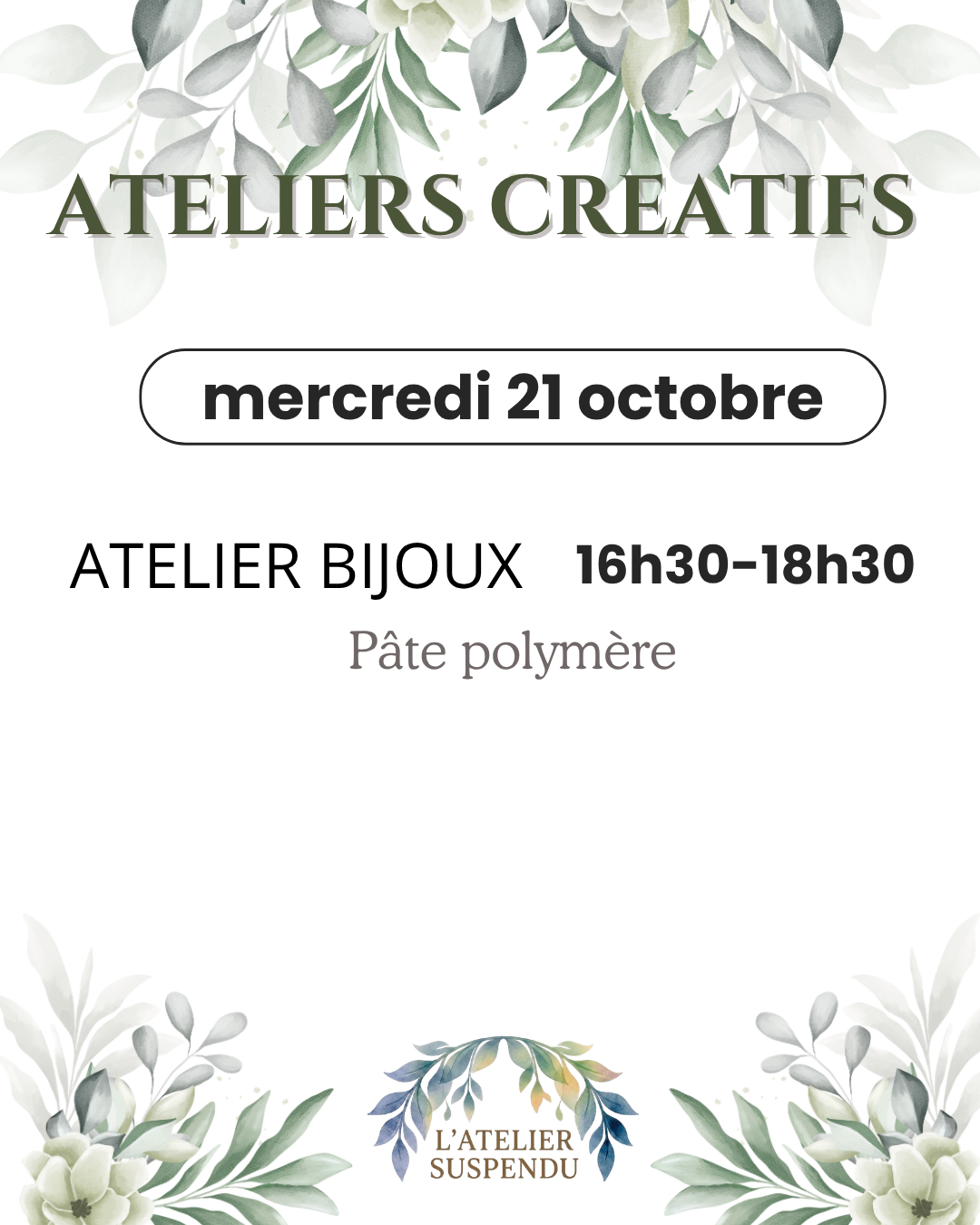 Atelier créatif 21 octobre Dijon