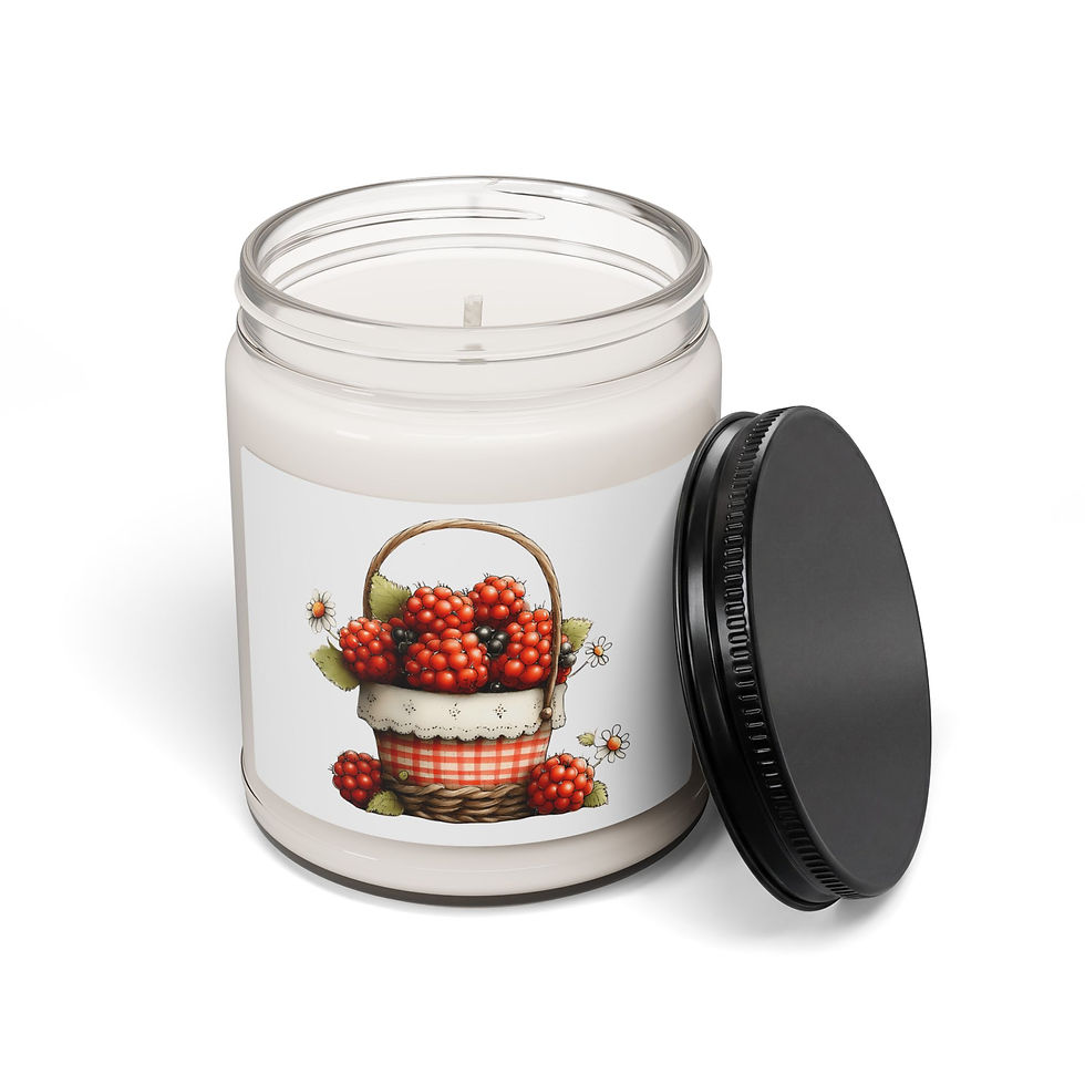 Thumbnail: Berry Basket Scented Soy Candle, 9oz | Raspberry Blackberry Candle