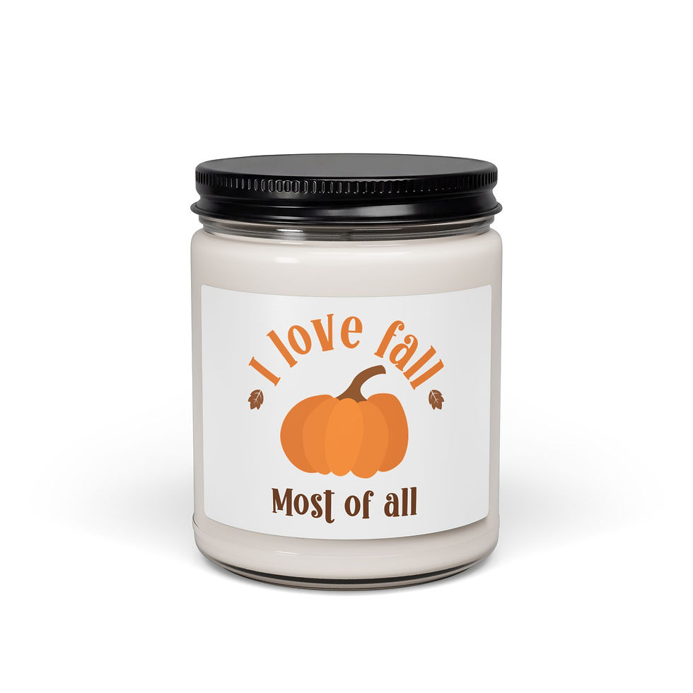 Thumbnail: I Love Fall Most of All Candle | Pumpkin Soy Candle, 9oz