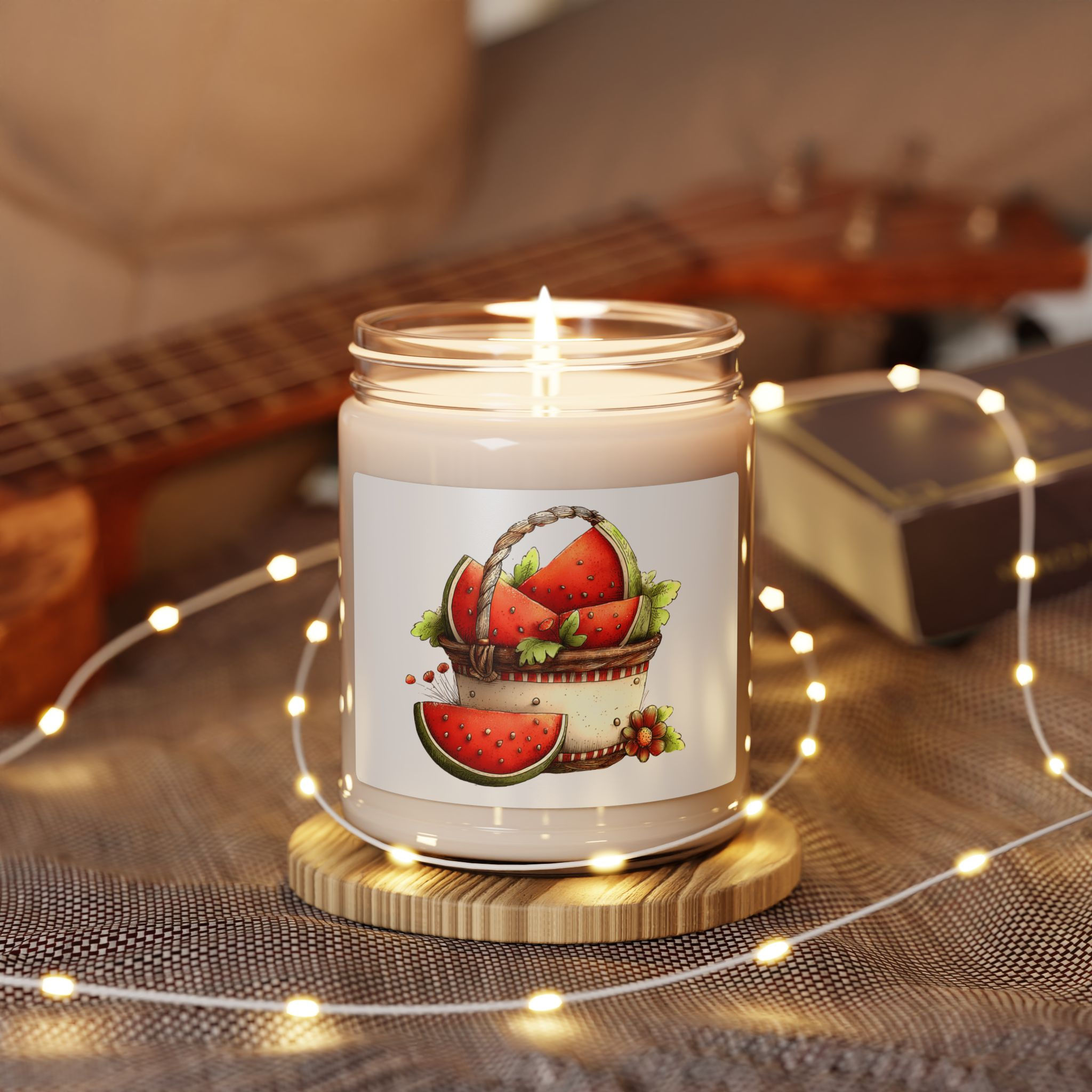 Basket of Watermelon Slices Candle | Soy Candle, 9oz