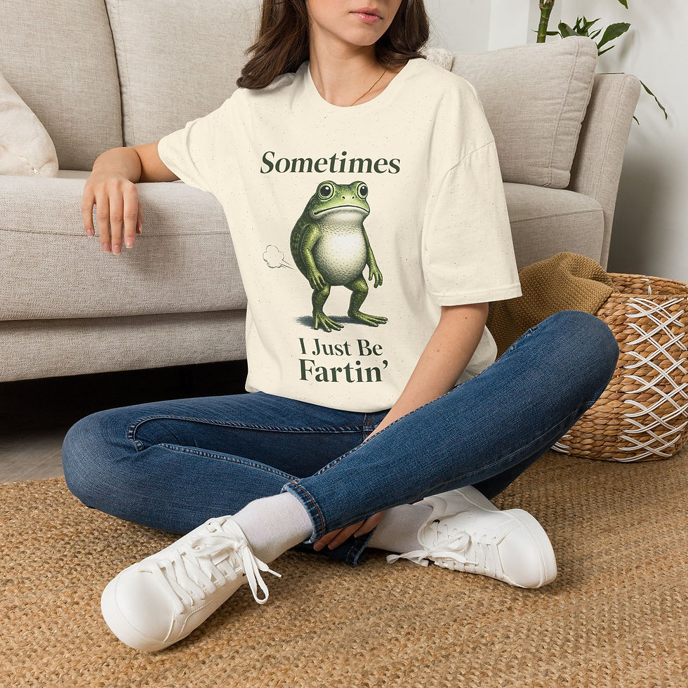Thumbnail: Funny Frog Illustration Sometimes I Just Be Fartin T-Shirt | Cute Frog Tee