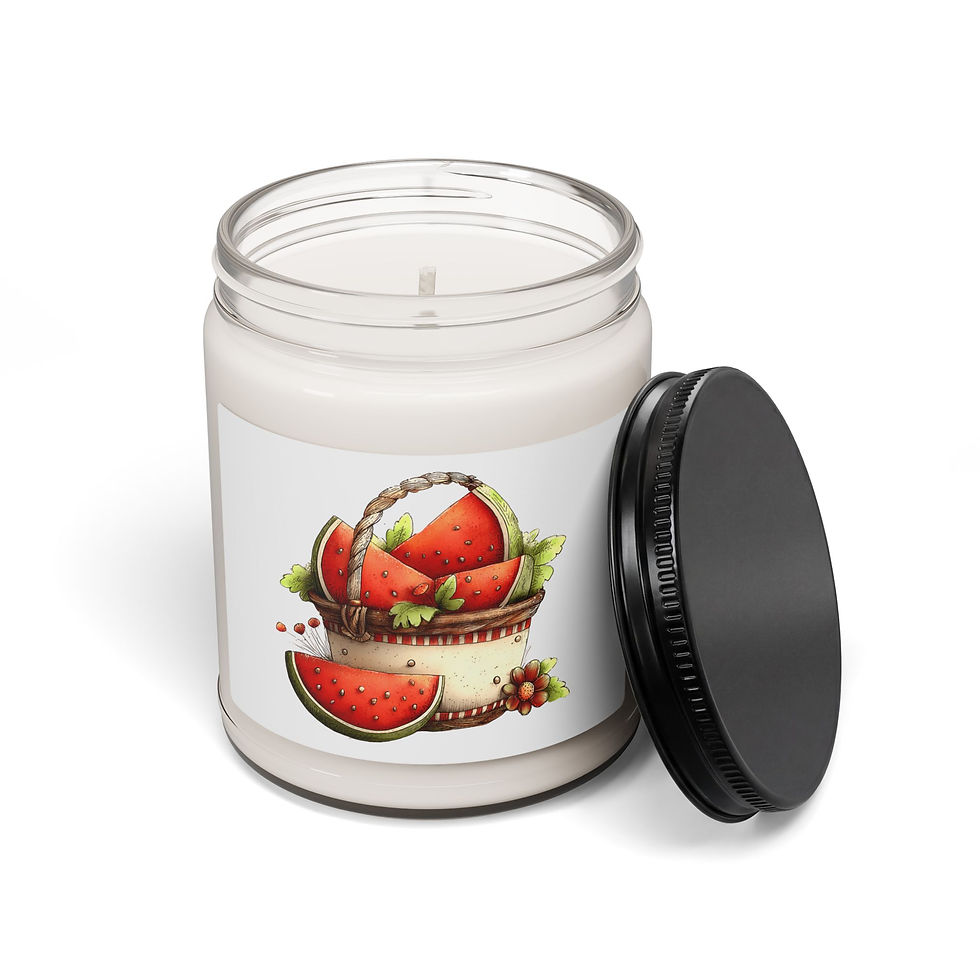 Thumbnail: Basket of Watermelon Slices Candle | Soy Candle, 9oz