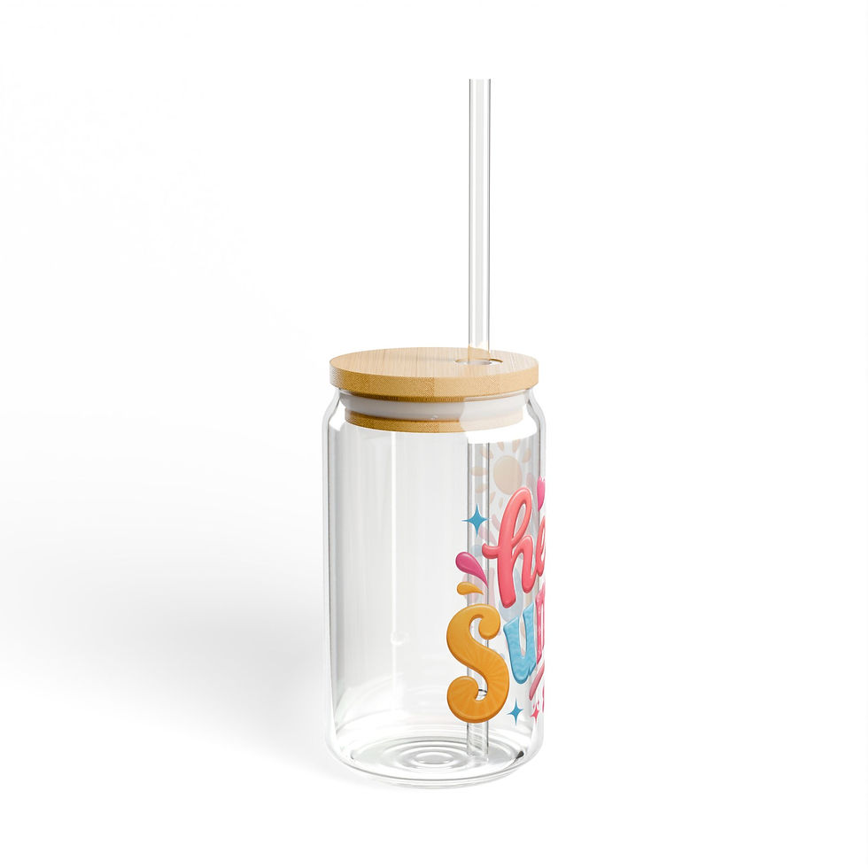 Thumbnail: Hello Summer Sipper Glass | 16oz Straw Tumbler