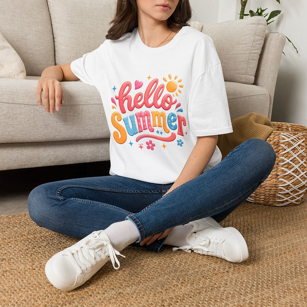 Thumbnail: Hello Summer tee | T-Shirt, Summer graphic, Sunshine design