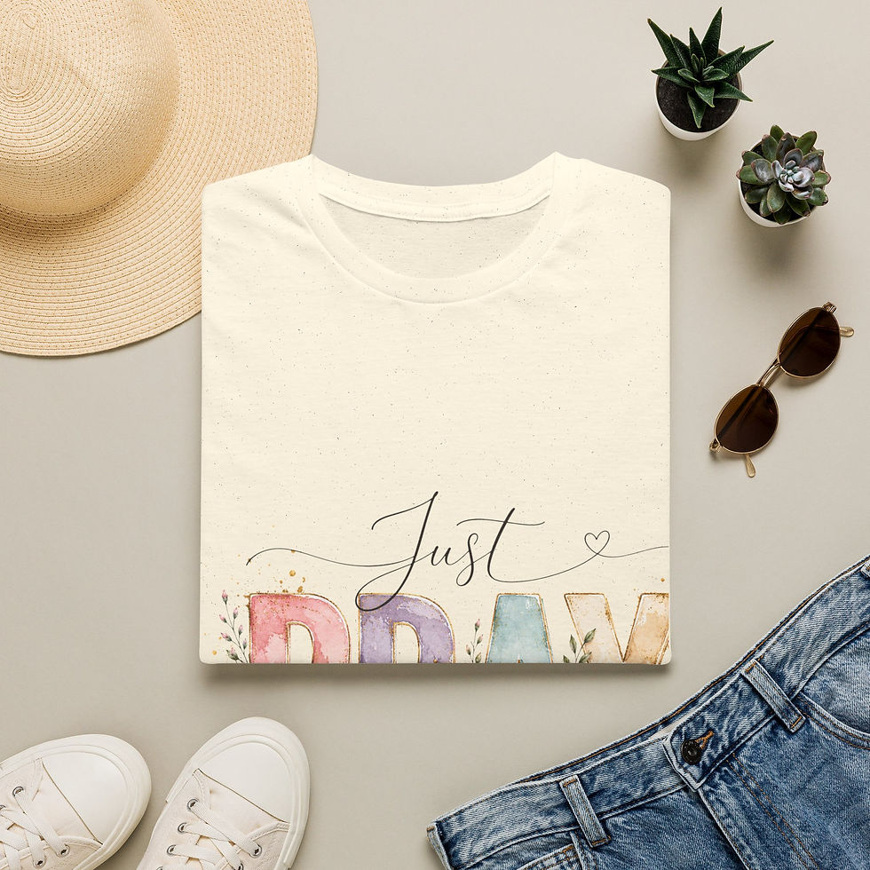 Thumbnail: Just Pray Floral Typography T-Shirt | Inspirational Faith Shirt