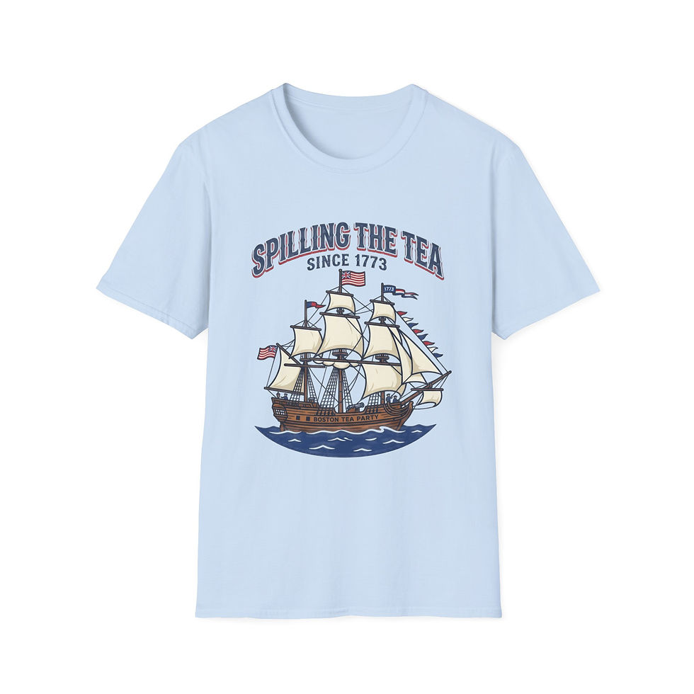 Thumbnail: Spilling the Tea Since 1773 T-Shirt | Boston Tea Party Nautical Ship Tee