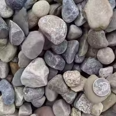 Decorative Quarry Grays #2 bulk stone for driveways and landscaping in Central NY.