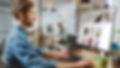 man working on computer