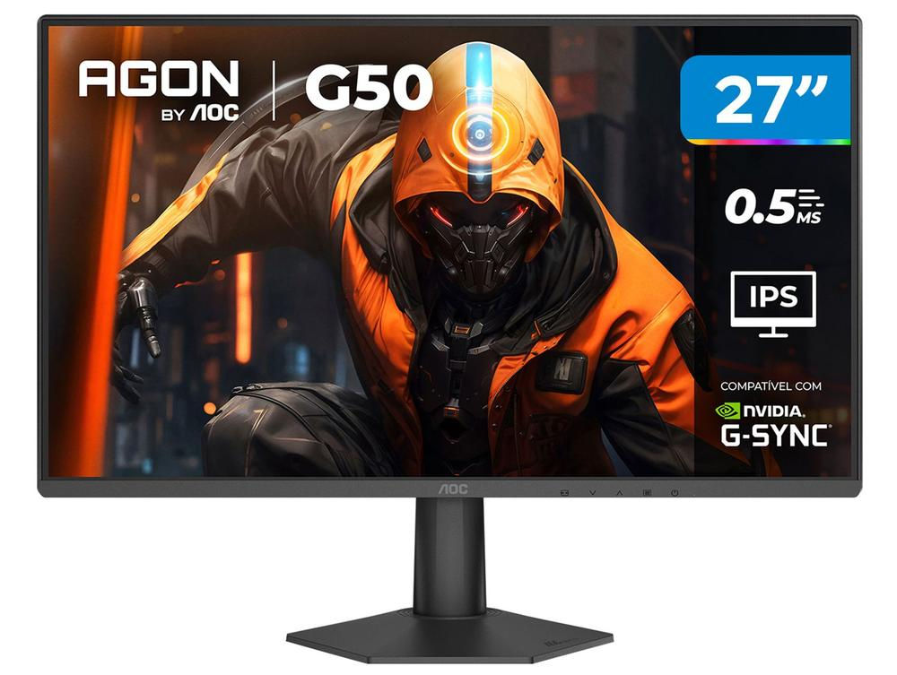 AOC 27" Full HD 144Hz Agon G50 Gaming Monitor, IPS Panel, 0.5ms Response Time, 2