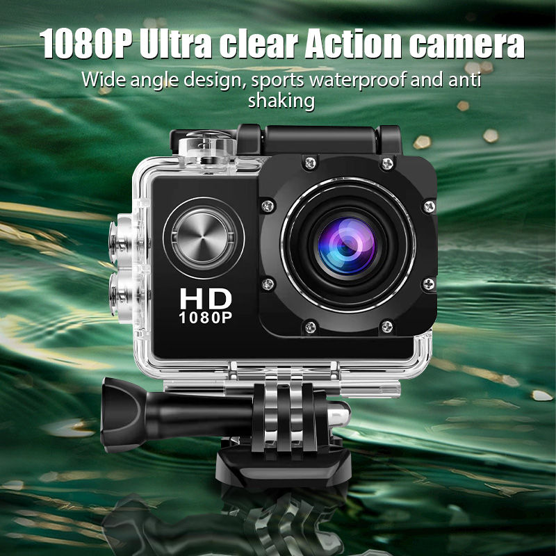 Mini Action Camera HD 4K Digital Cameras Screen Waterproof Recording Cam Sports