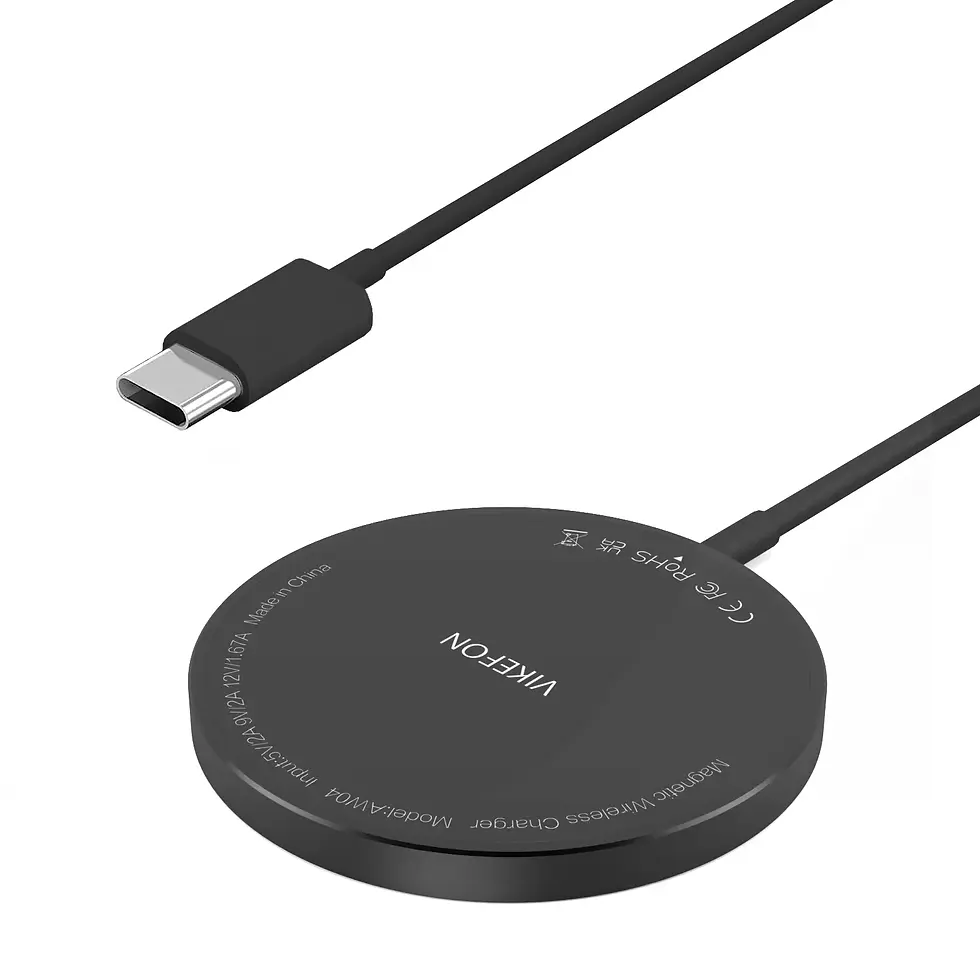 Thumbnail: Magnetic Wireless Fast Charger Dual USB Port Mini Charging Pad For iPhone 17 16 
