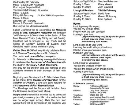 Sunday 1st February 2026
