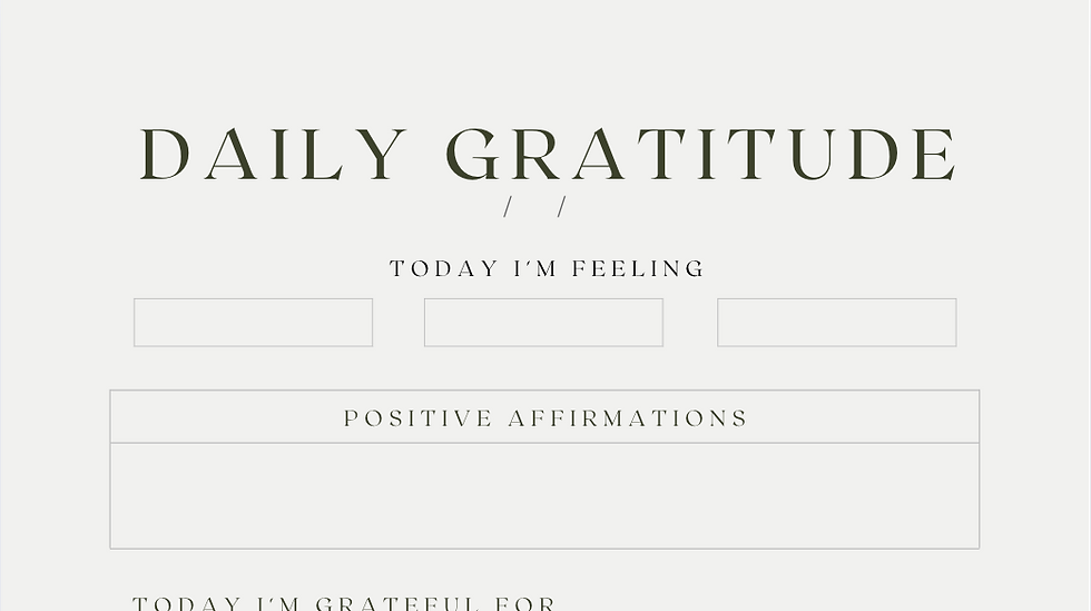 Daily and Monthly Gratitude Worksheets
