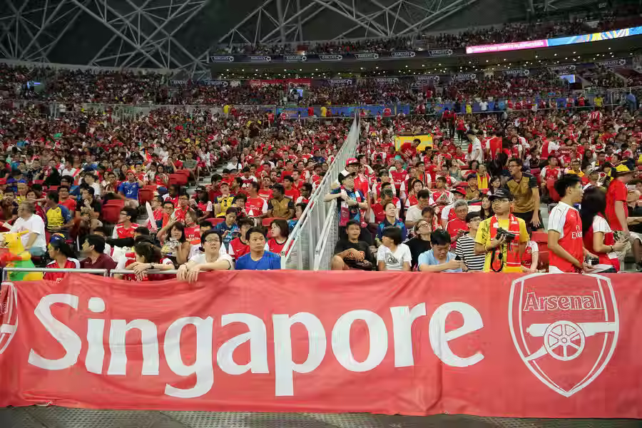 Arsenal fans in Singapore