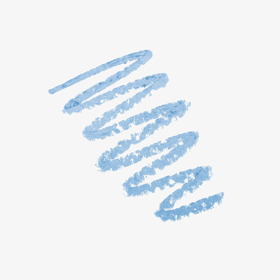 muestra de tono delineador en lapiz aprueba de agua celeste metalico de yanbal