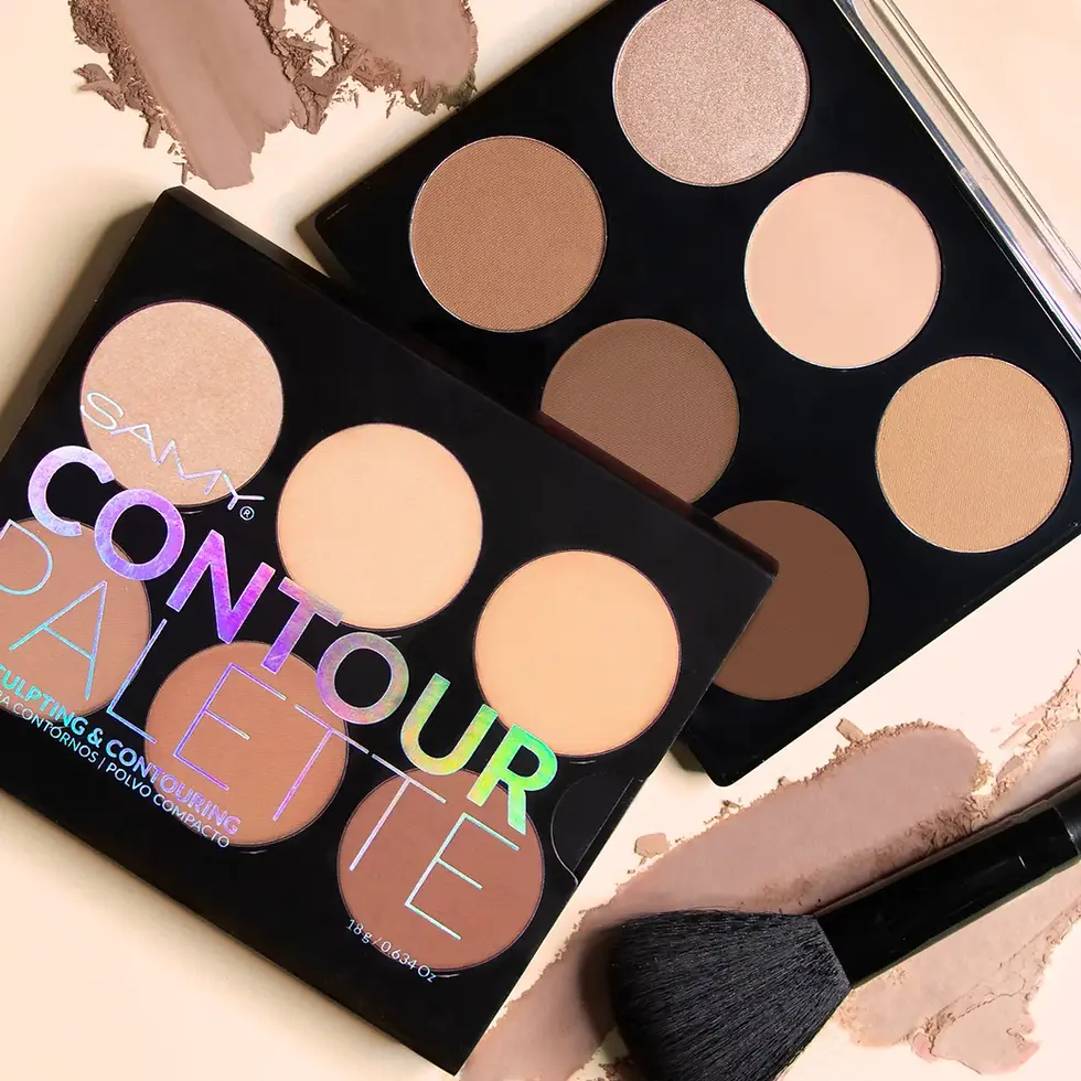 Vista superior de paleta de contornos samy