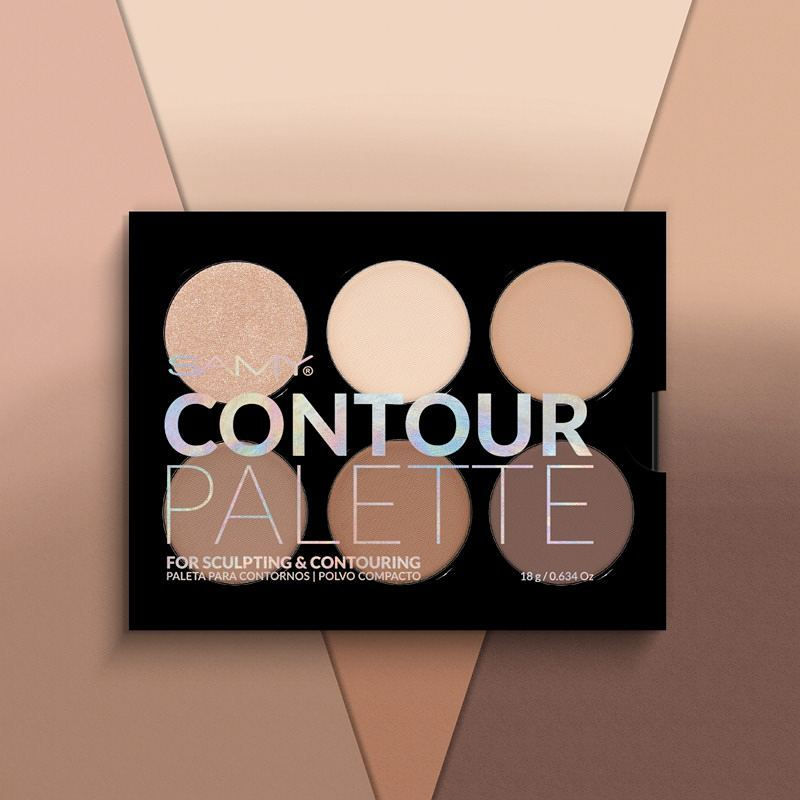 Vista superior de paleta de contornos samy