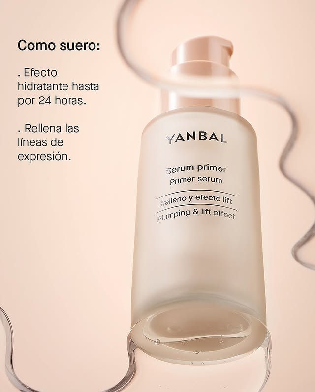 Vista frontal de primer serum de yanbal con descripcion de beneficios