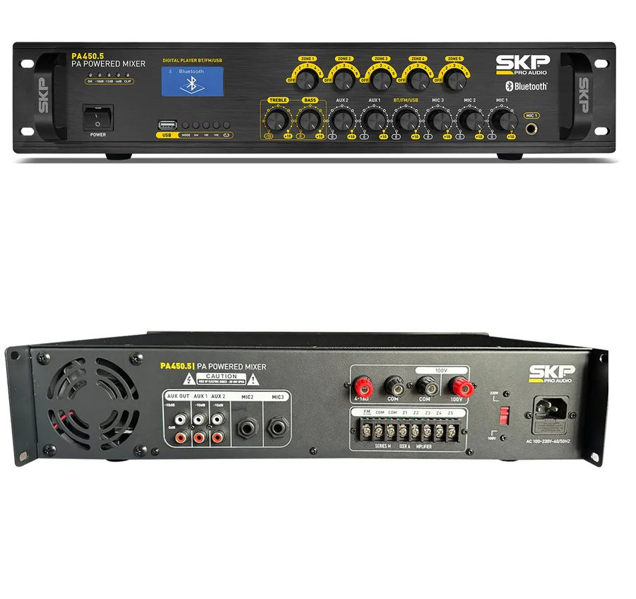 Miniatura: Amplificador SKP Pro Audio modelo PA-450.5 5 ZONAS
