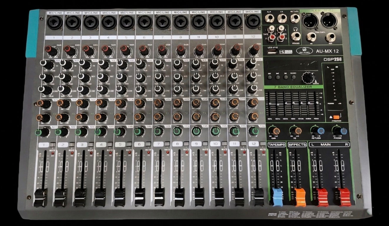 Consola Pasiva 12 Canales Pro Audice Modelo Au-mx12