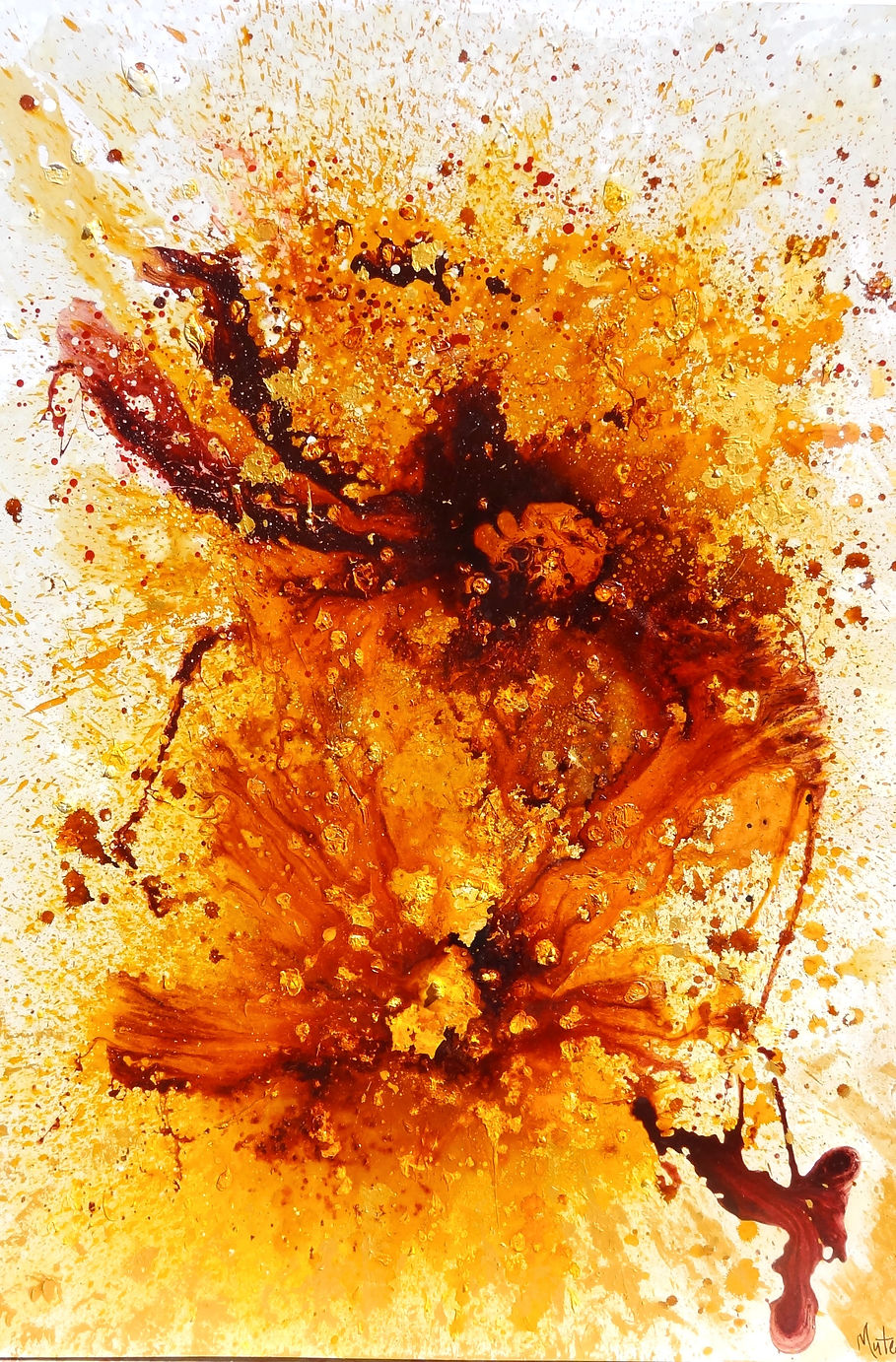 Mixed media painting sold to private anonymous collector, Doha, Qatar