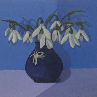 Snowdrops I 23 x 25cm oil on board.JPEG