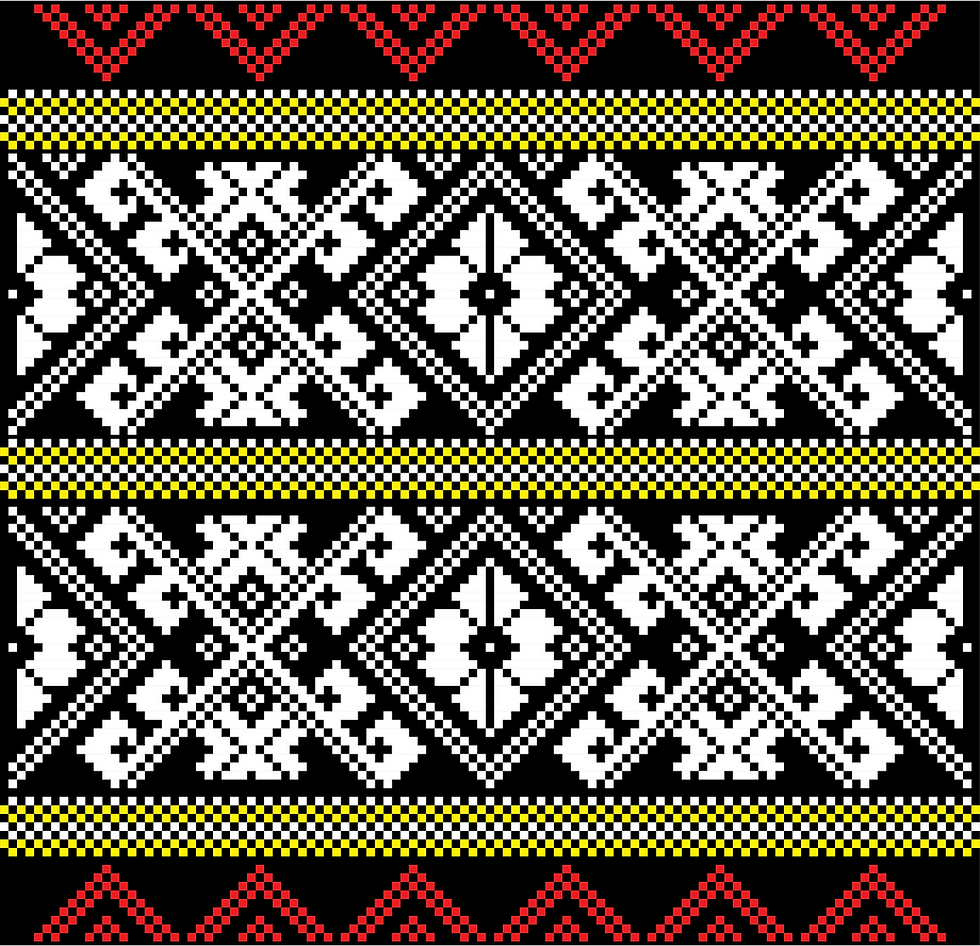 Hoa văn pixel K'HO 001