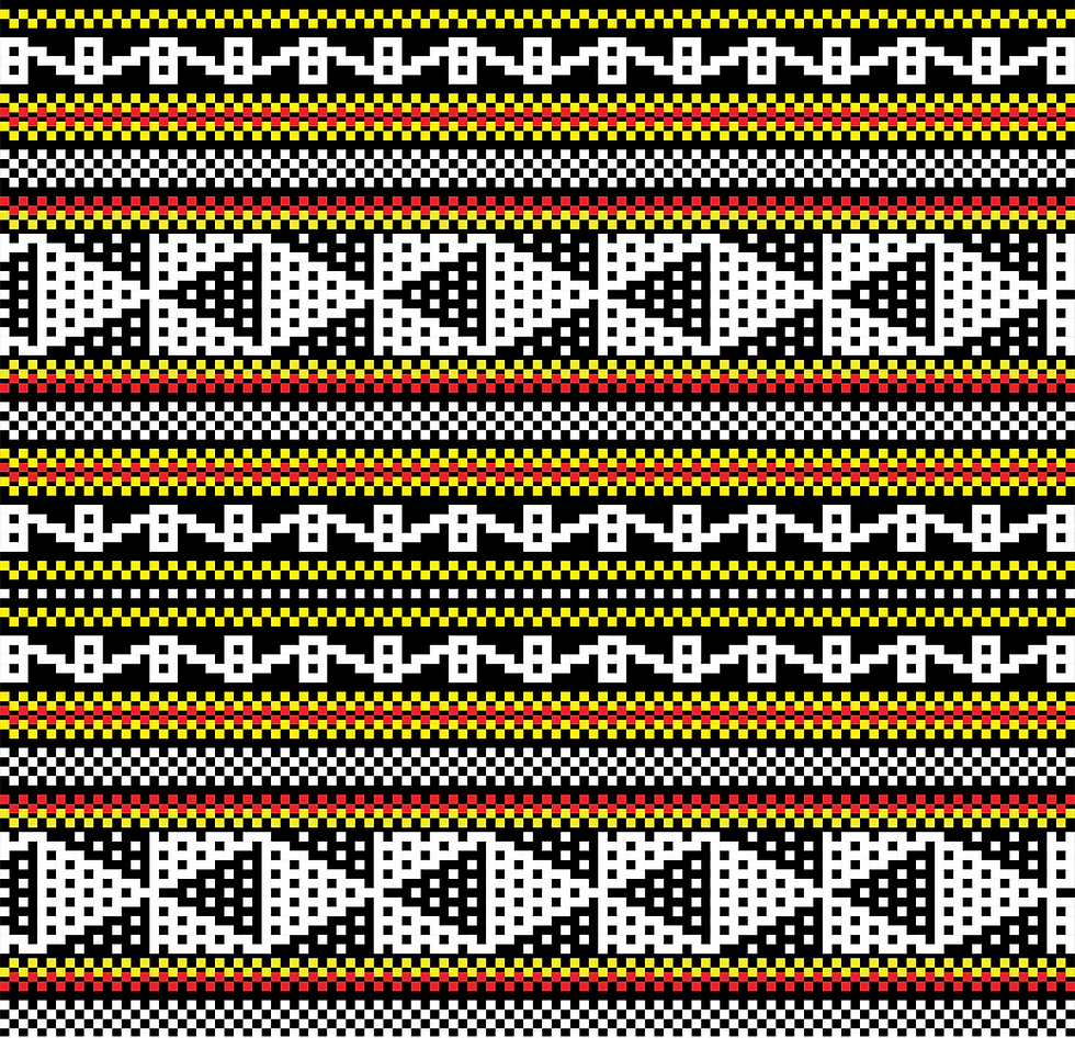 Hoa văn pixel K'HO 013