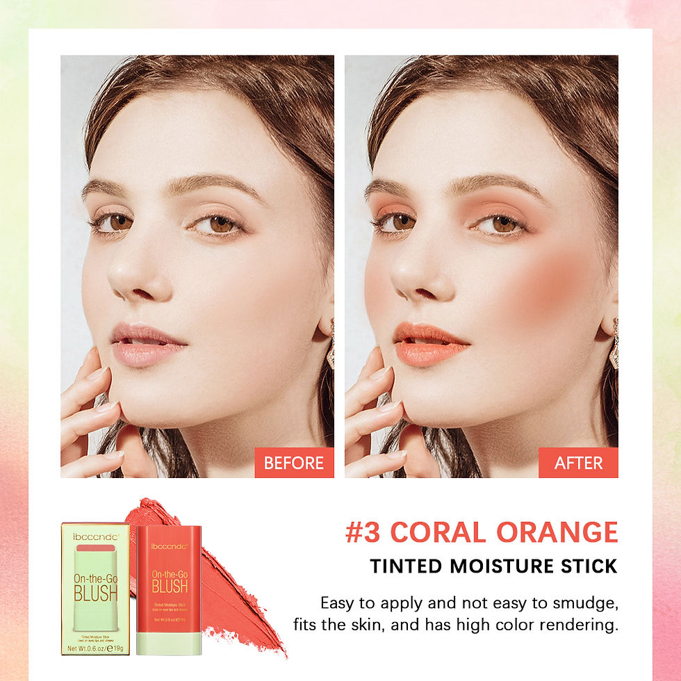 Thumbnail: Multi-Functional Blush Stick Easy Color Rouge Blusher Cream Waterproof High Colo