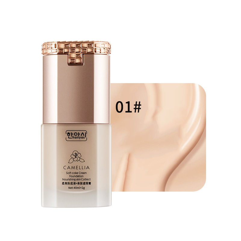 Thumbnail: HOJO 2 in 1 Base Face Liquid mist Foundation Cream Full Coverage Concealer Oil-c