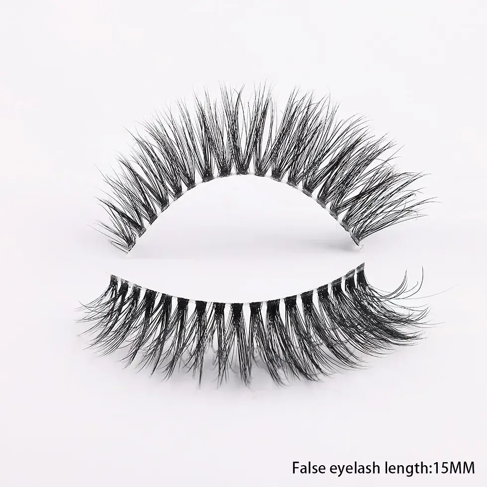 Thumbnail: Clear Band Eyelashes Natural Fluffy 3D Mink Lashes D Curl  Volume Wispy False Ey