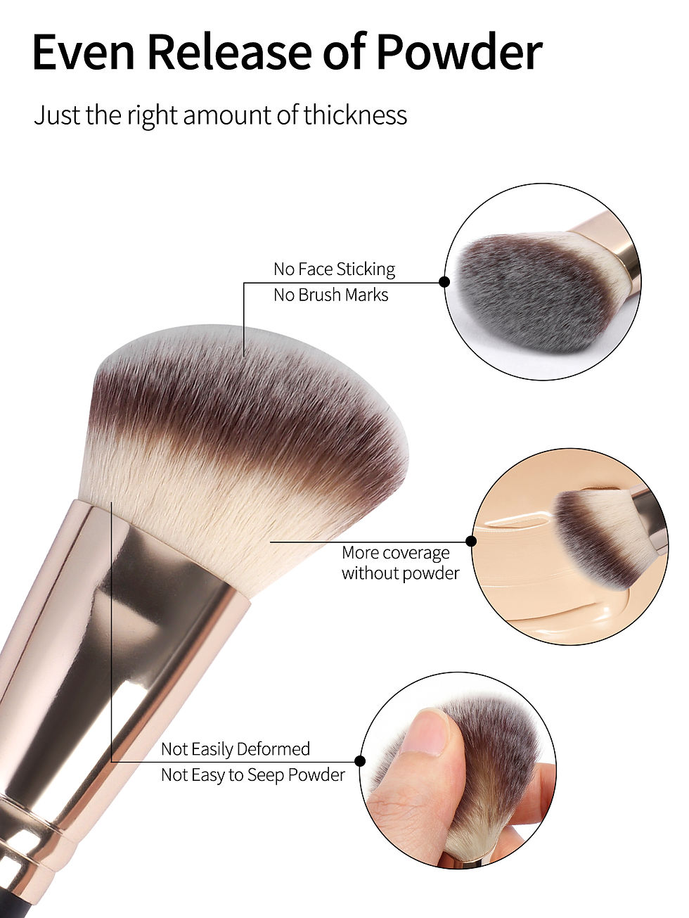 Thumbnail: MAANGE 4pcs Basic Makeup Brushes Set With Box Dual-ended Foundations Powder Blus
