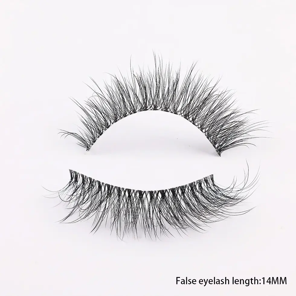Thumbnail: Clear Band Eyelashes Natural Fluffy 3D Mink Lashes D Curl  Volume Wispy False Ey