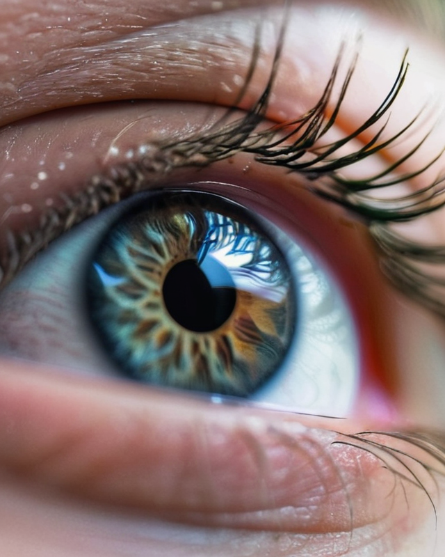 closeup image of a human eye