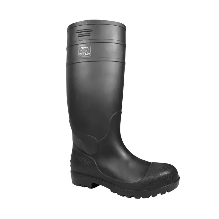 BOTA DE SEGURIDAD BUFALO NEGRA PVC-101