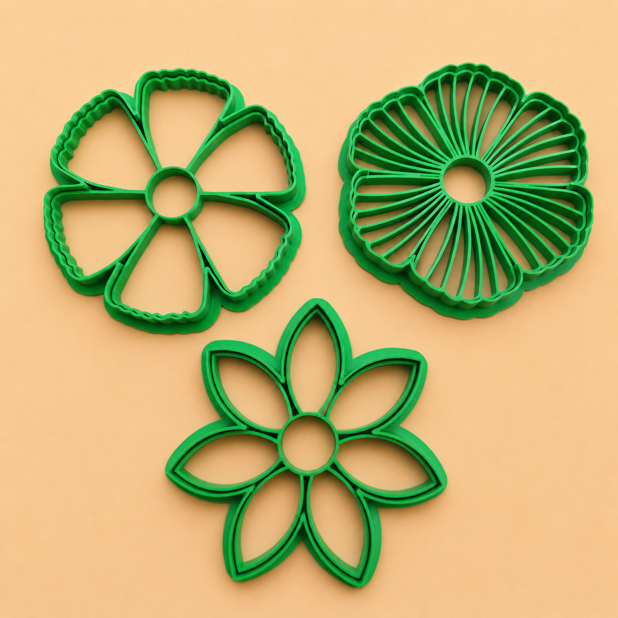 Kit 3 Cortadores Grandes Flores