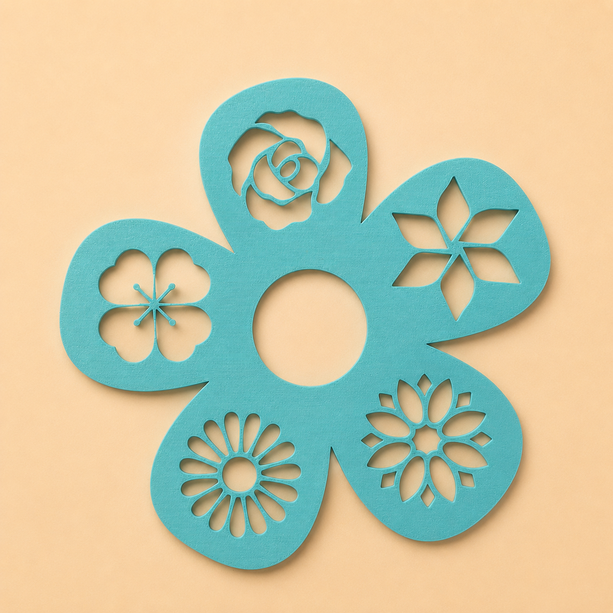 Estêncil Roda de Flor