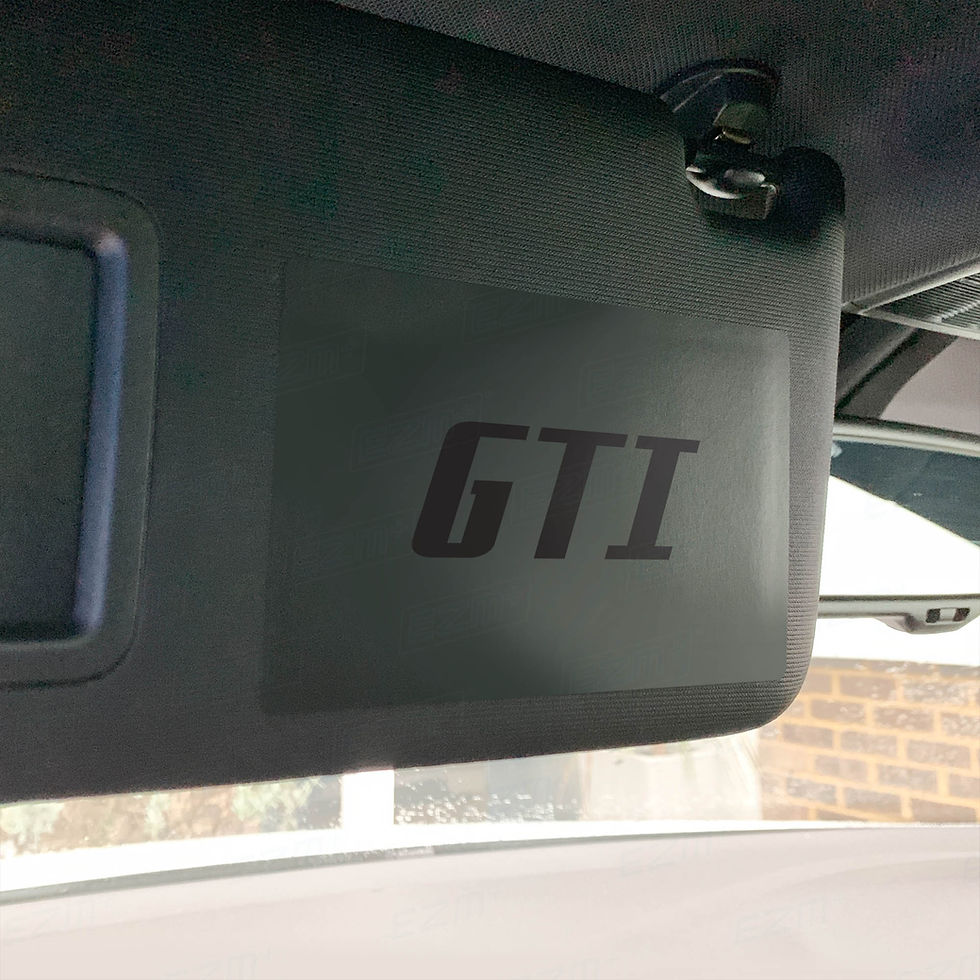 EZM Sun Visor 'Airbag Warning' Delete Decals x 2 for VW Golf MK7.5 GTI