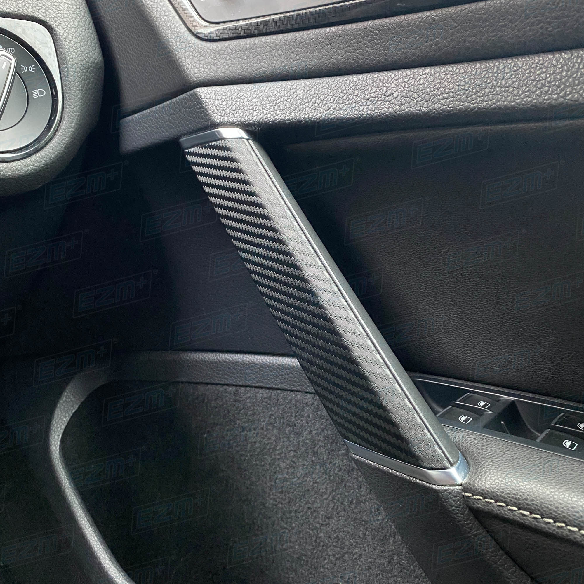 EZM Interior Door Grab Handle Cover Overlays for VW Golf MK7.5 R-Line