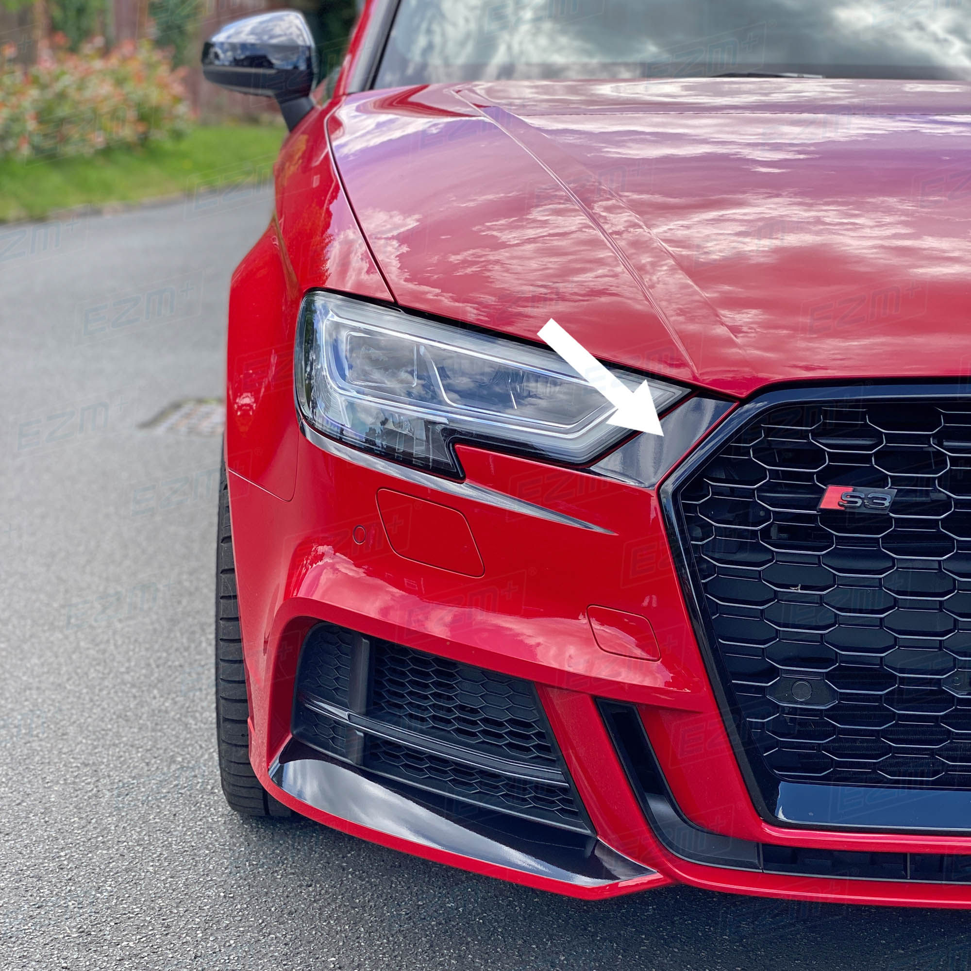 EZM Front Bumper Grille Side Overlays x 2 for Audi S3 8V