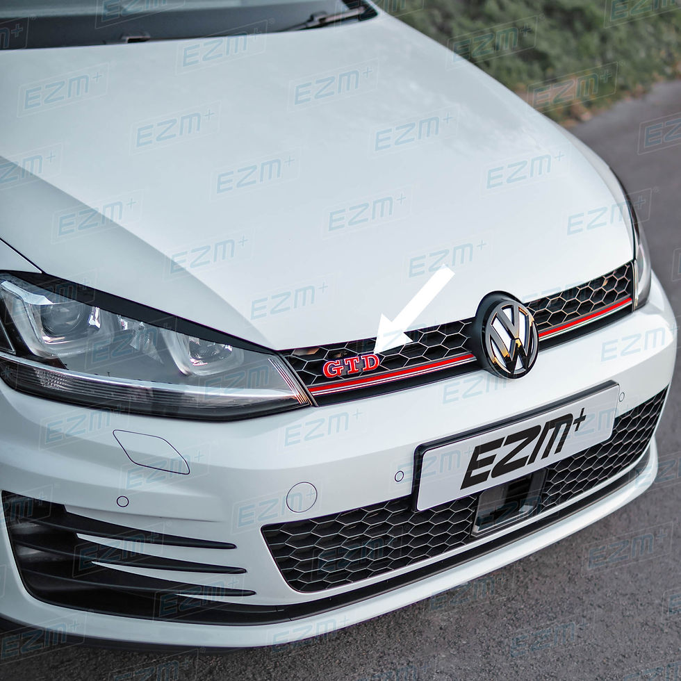 EZM Aftermarket GTD Badge Overlays x 2 for VW Golf MK7.5 GTD